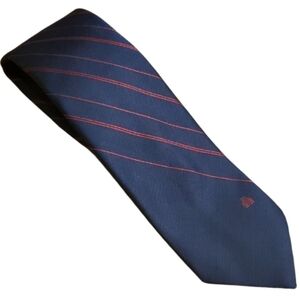 Givenchy‎ Monsieur Navy Tie with Diagonal Red Stripe Accents